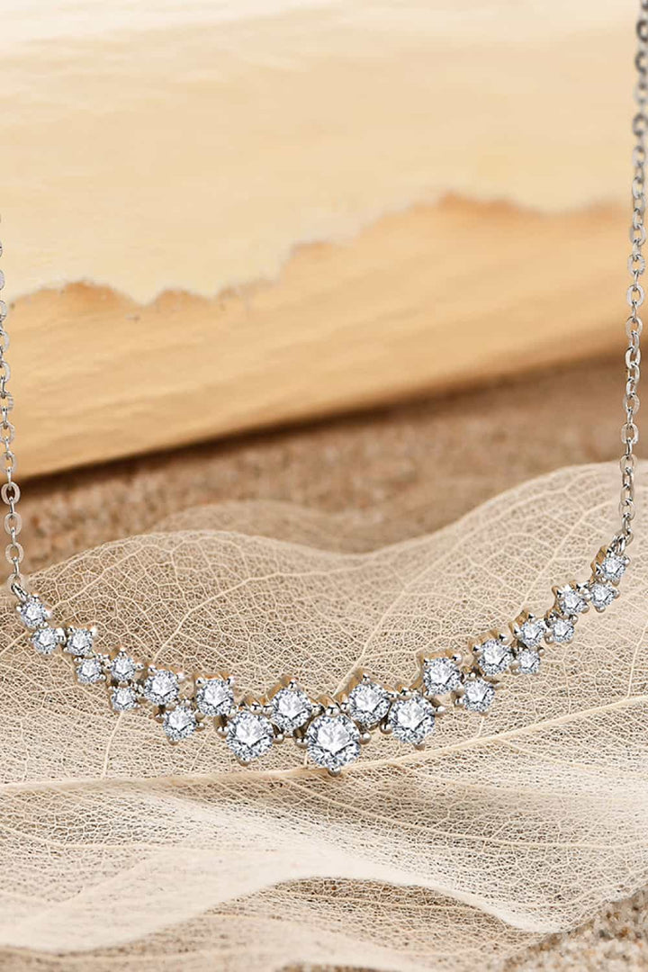 1.64 Carat Moissanite 925 Sterling Silver Necklace LOVCIA