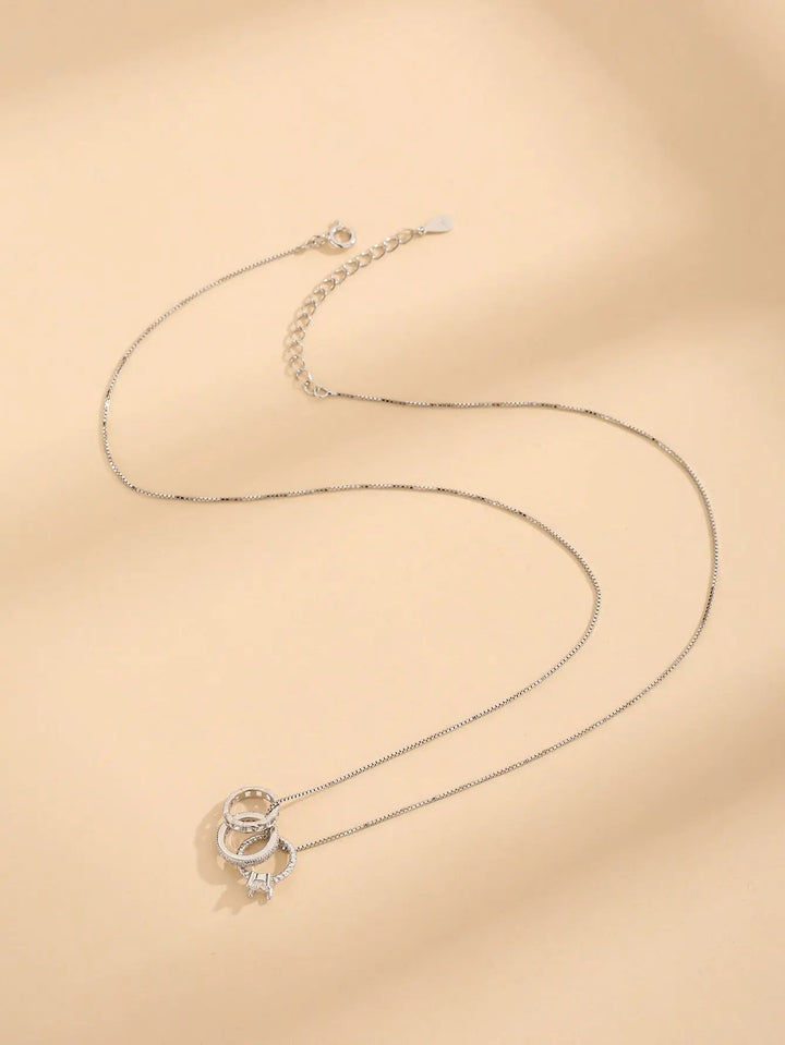 Zircon 925 Sterling Silver Necklace LOVCIA