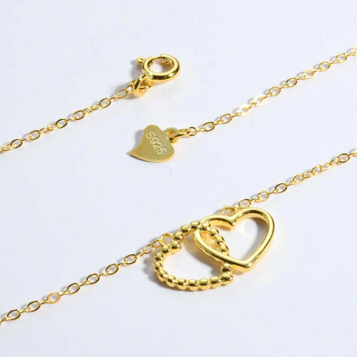 LOVCIA Heart Shape Spring Ring Closure Necklace