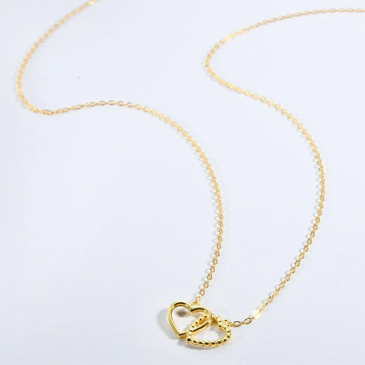 LOVCIA Heart Shape Spring Ring Closure Necklace