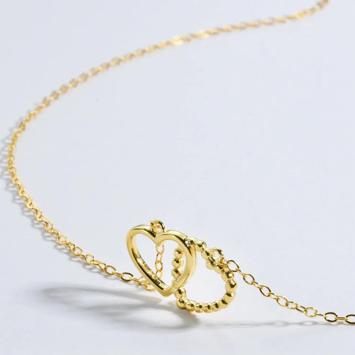 LOVCIA Heart Shape Spring Ring Closure Necklace