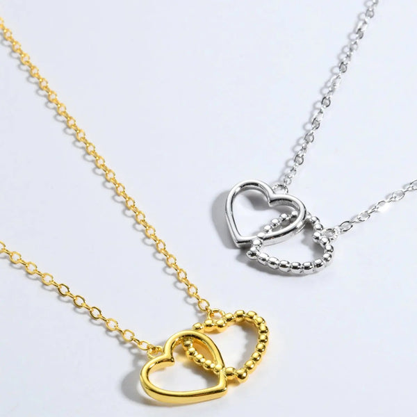 LOVCIA Heart Shape Spring Ring Closure Necklace