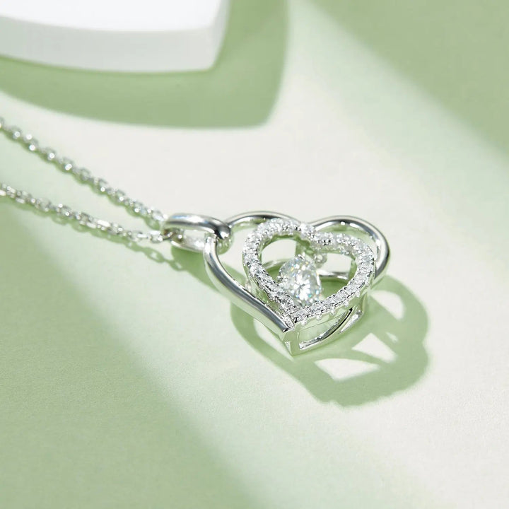 LOVCIA Moissanite 925 Sterling Silver Heart Necklace