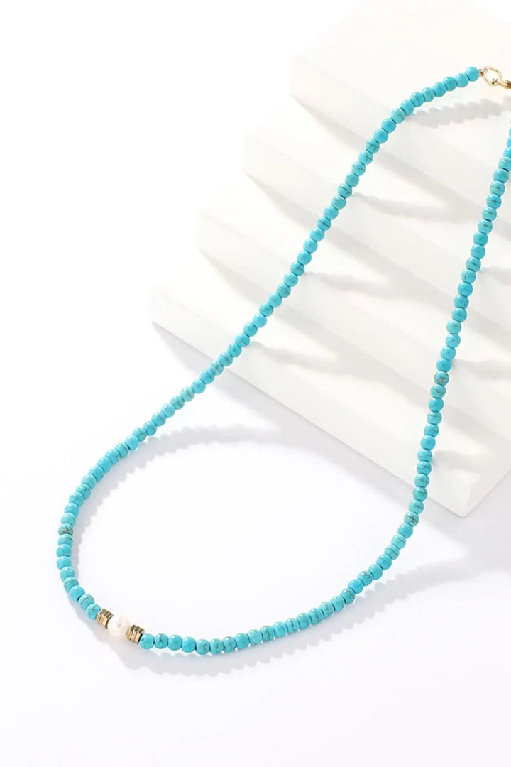 LOVCIA Turquoise & Pearl Necklace