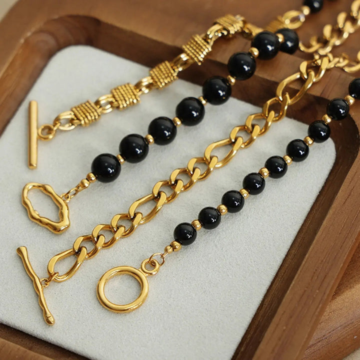 LOVCIA Bead Detail 18K Gold-Plated Necklace