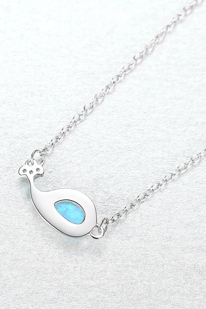 LOVCIA Opal Dolphin 925 Sterling Silver Necklace