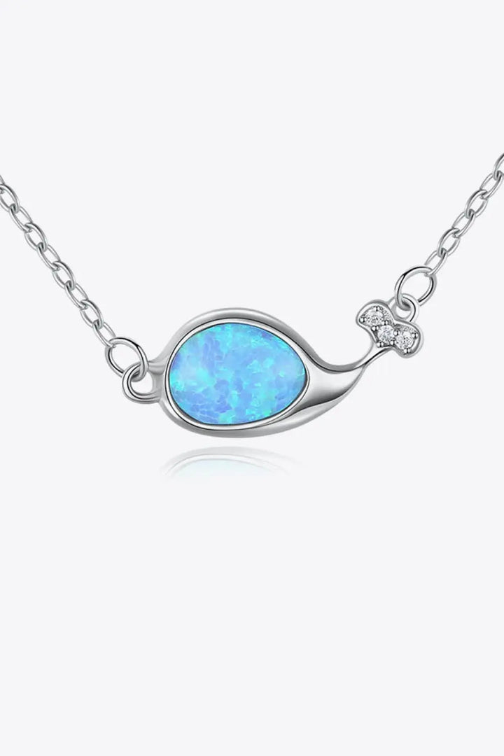 LOVCIA Opal Dolphin 925 Sterling Silver Necklace