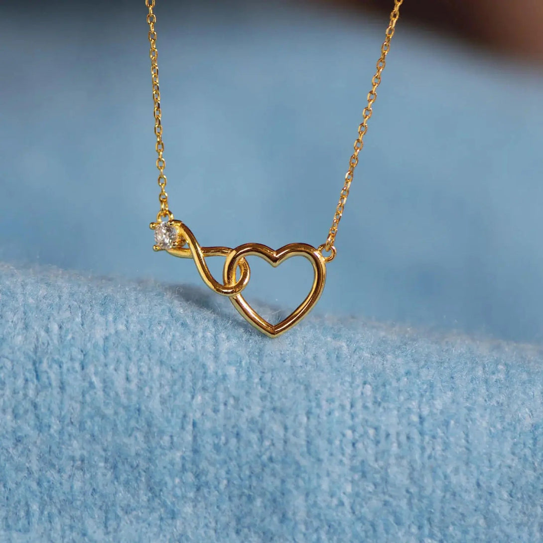 LOVCIA Heart Shape Zircon 18K Gold-Plated Necklace