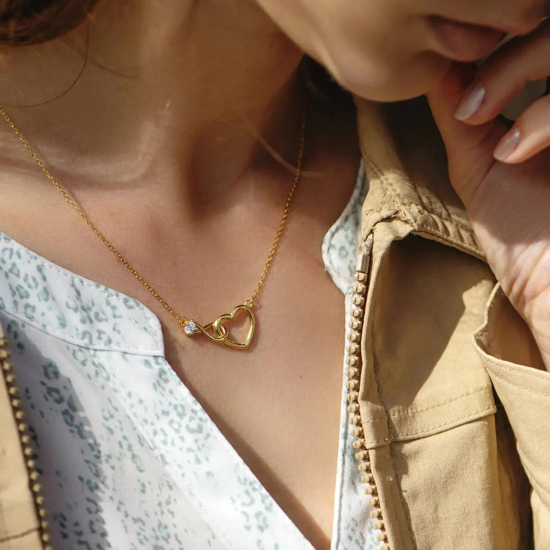 LOVCIA Heart Shape Zircon 18K Gold-Plated Necklace