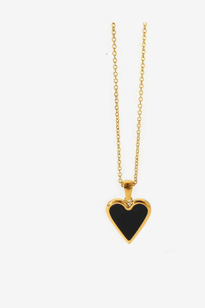 LOVCIA Bordered Heart Chain Necklace