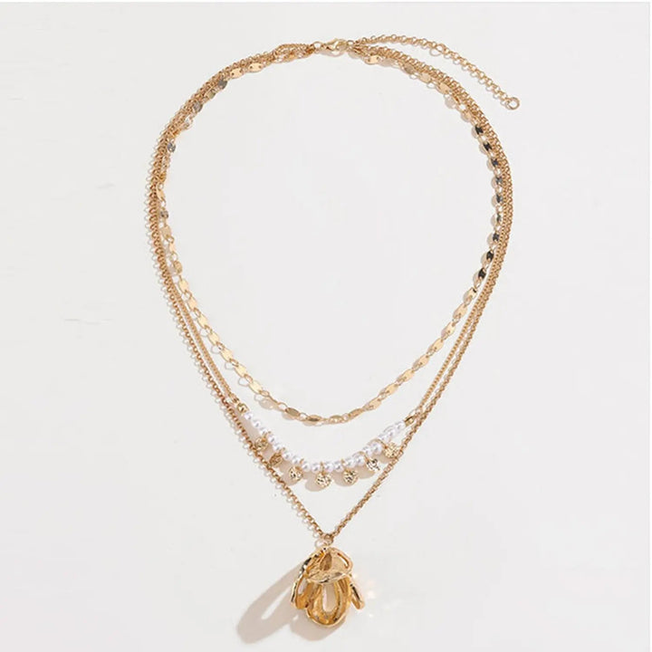 LOVCIA Triple-Layered Alloy Necklace