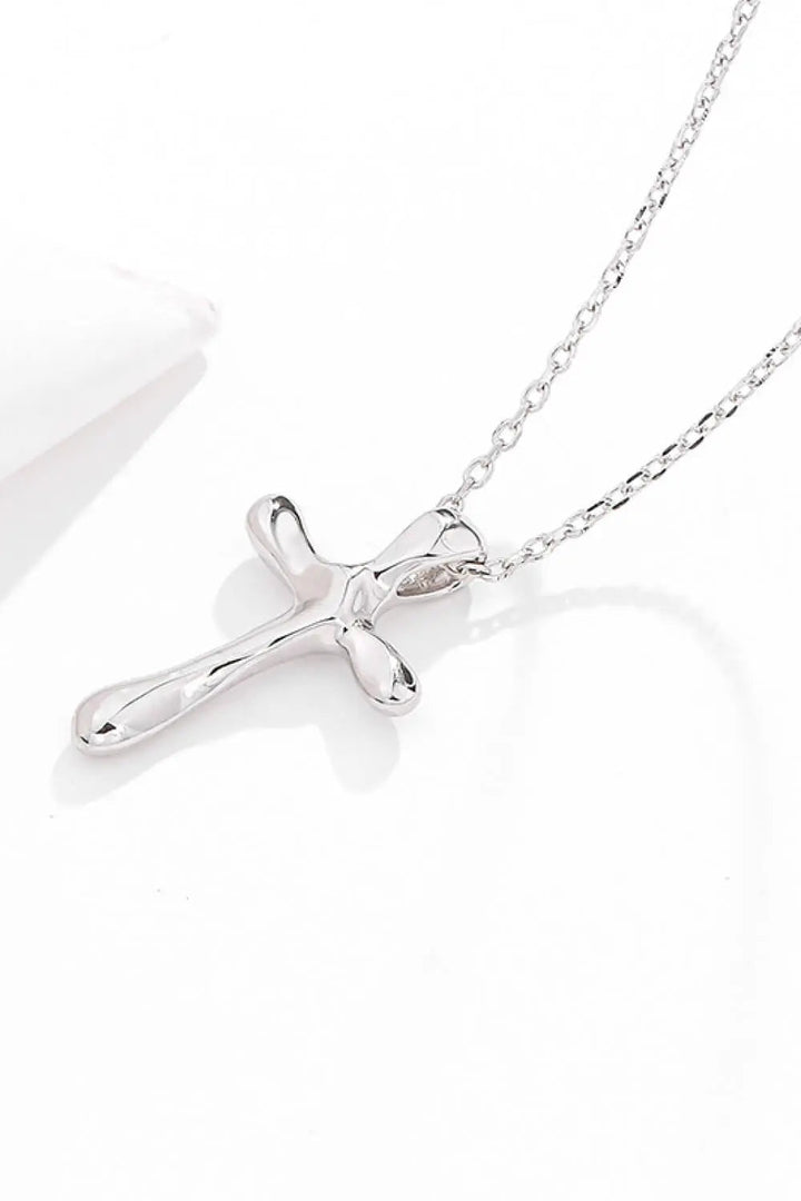 LOVCIA Cross Pendant 925 Sterling Silver Necklace