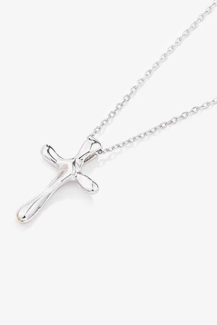 LOVCIA Cross Pendant 925 Sterling Silver Necklace