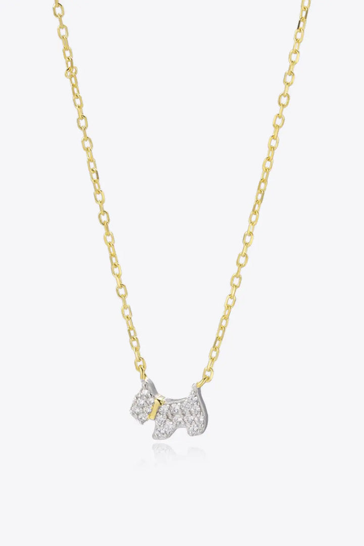 LOVCIA Puppy Zircon 925 Sterling Silver Necklace