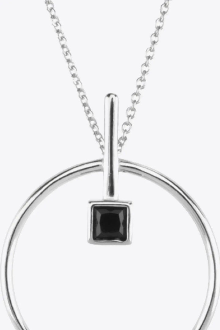 LOVCIA Black Zircon 925 Sterling Silver Necklace