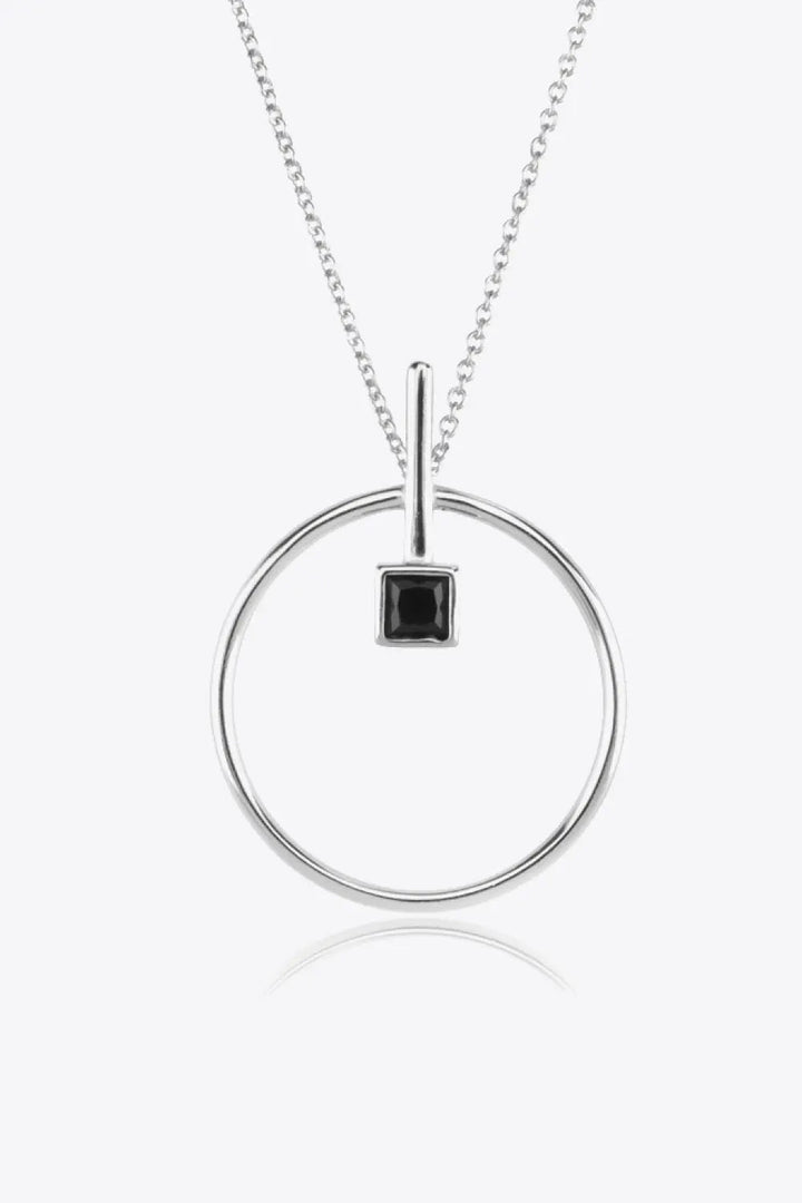 LOVCIA Black Zircon 925 Sterling Silver Necklace