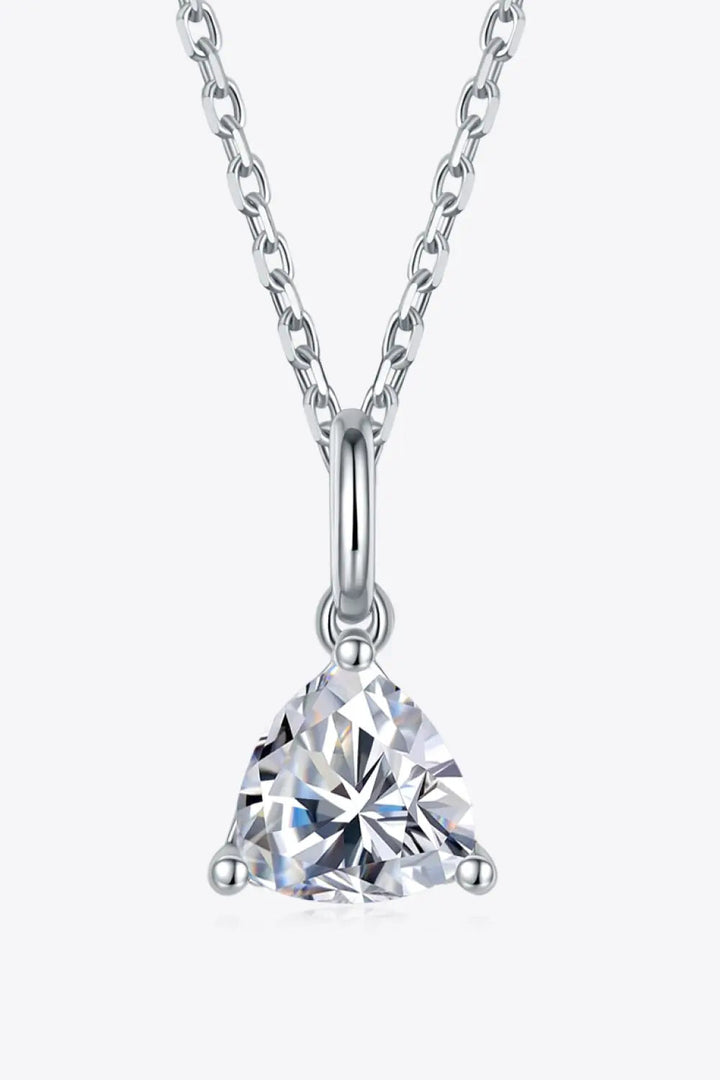 LOVCIA 1 Carat Moissanite Pendant 925 Sterling Silver Necklace