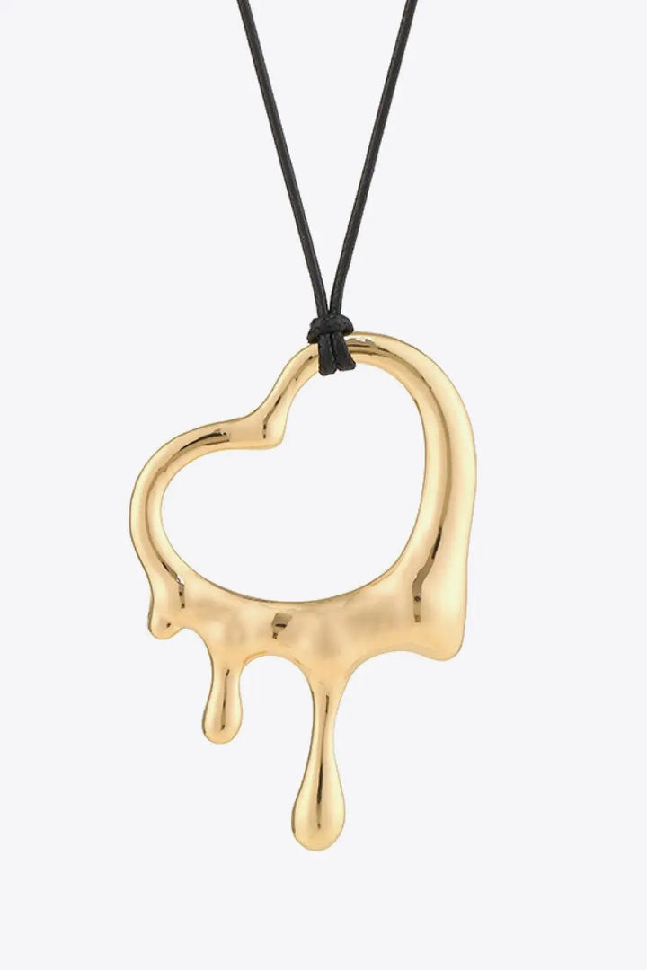 LOVCIA Heart Pendant Cord Necklace