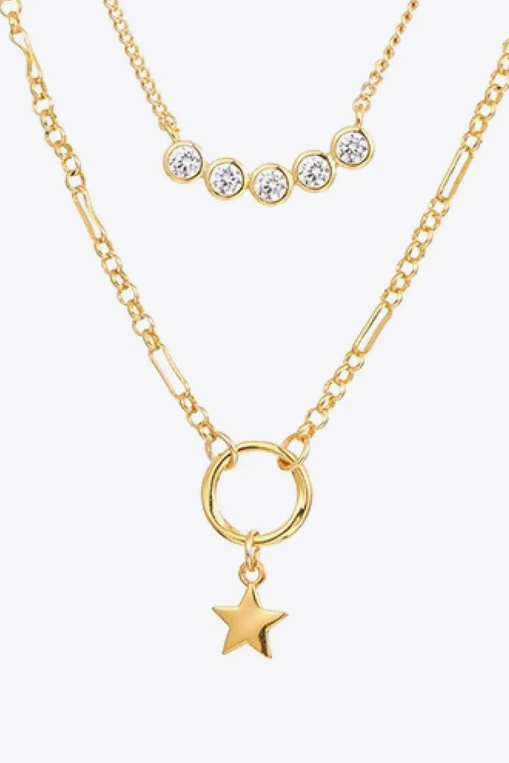 Zircon Star Pendant Necklace LOVCIA