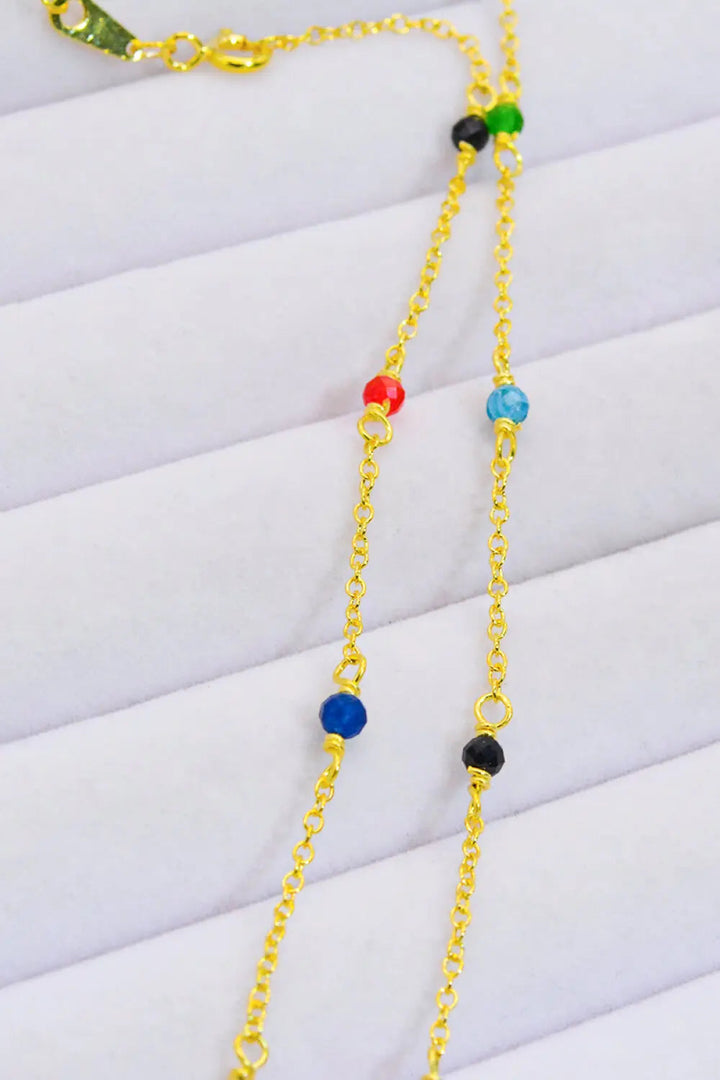 18K Gold-Plated Multicolored Bead Necklace LOVCIA