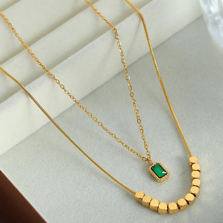 18K Gold-Plated Double-Layered Necklace LOVCIA