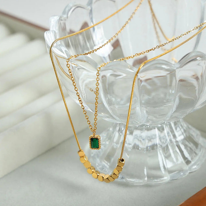 18K Gold-Plated Double-Layered Necklace LOVCIA