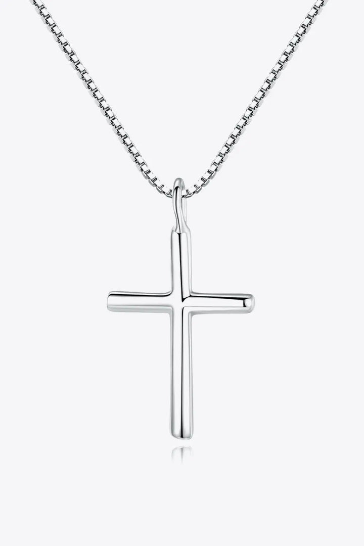 LOVCIA Cross Pendant 925 Sterling Silver Necklace