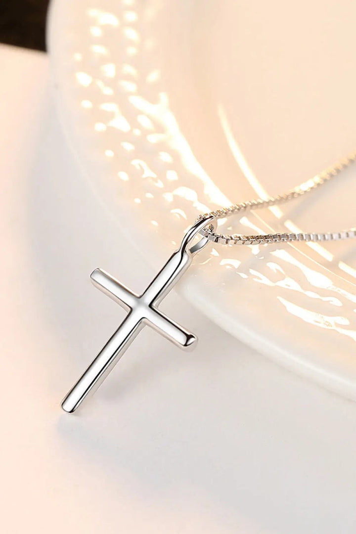 LOVCIA Cross Pendant 925 Sterling Silver Necklace