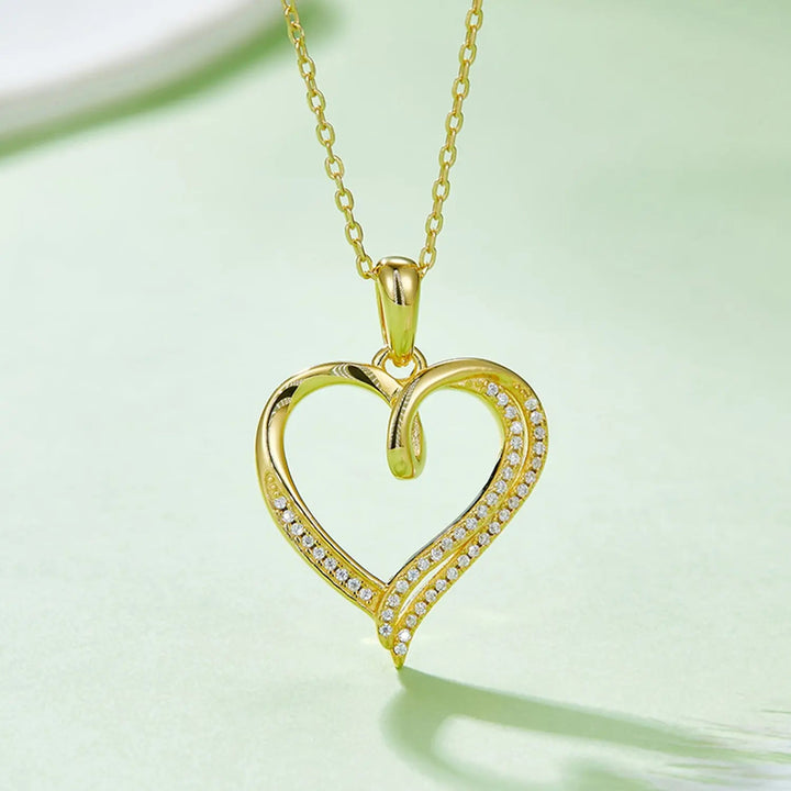 LOVCIA Moissanite 925 Sterling Silver Heart Shape Necklace