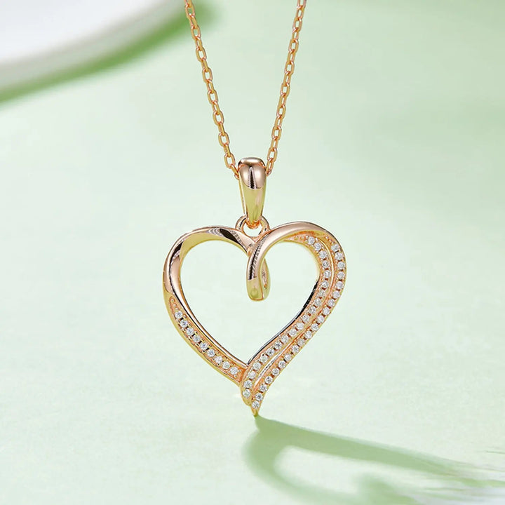 LOVCIA Moissanite 925 Sterling Silver Heart Shape Necklace