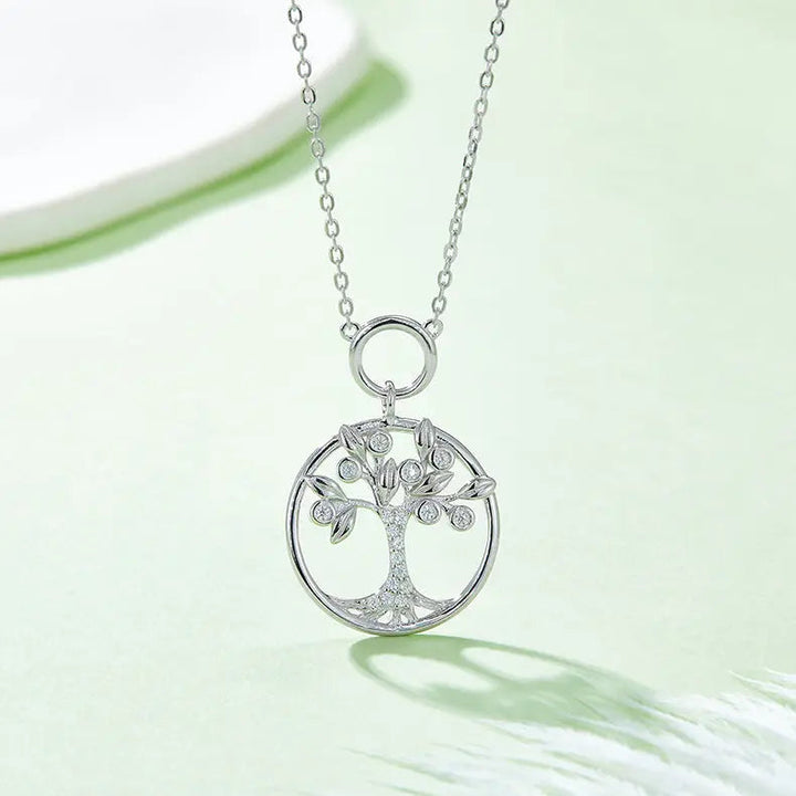 LOVCIA Moissanite 925 Sterling Silver Tree Of Life Pendant Necklace