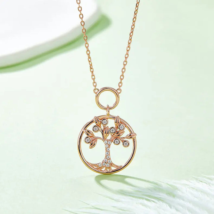 LOVCIA Moissanite 925 Sterling Silver Tree Of Life Pendant Necklace