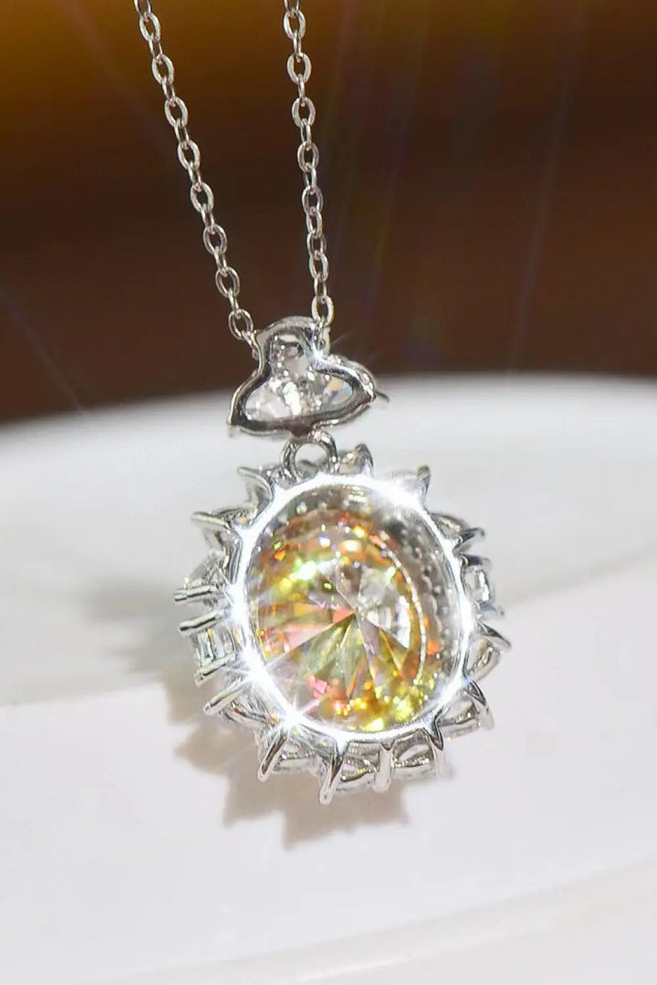 LOVCIA 5 Carat Yellow Moissanite Pendant Necklace