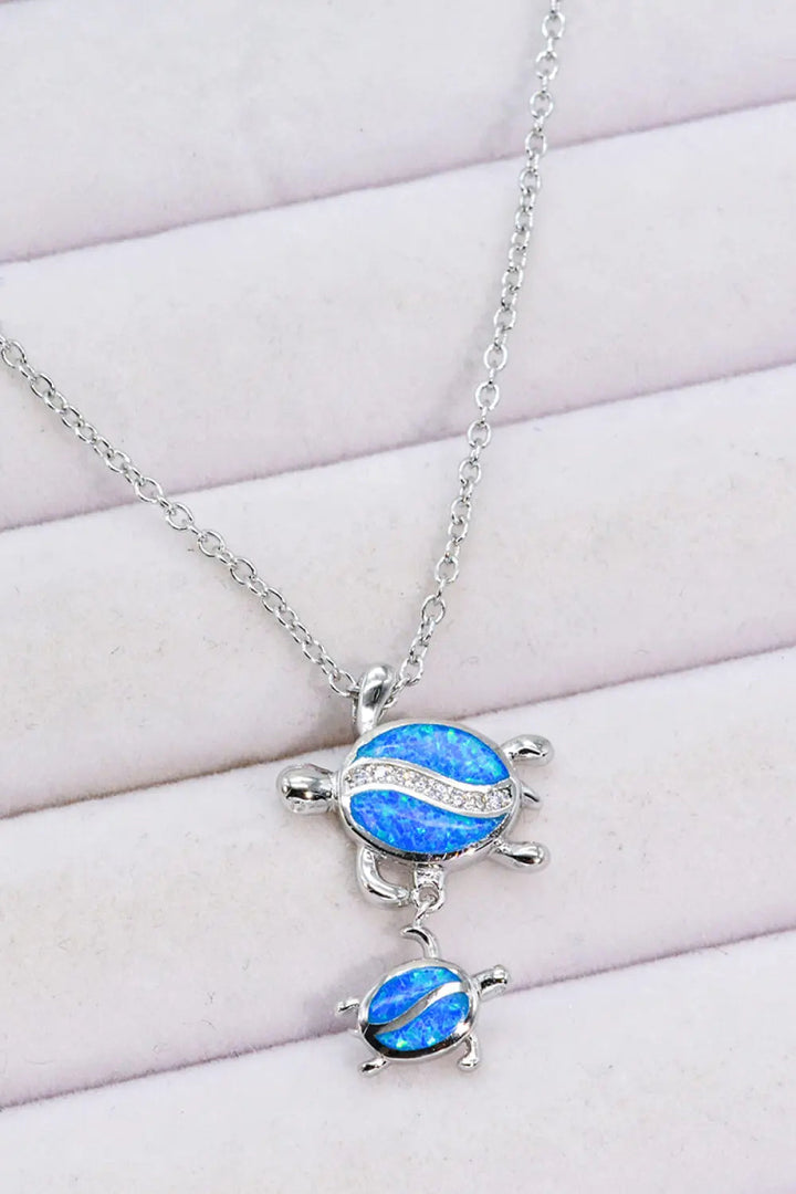 LOVCIA Opal Turtle Pendant Necklace