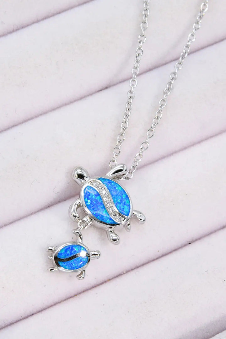 LOVCIA Opal Turtle Pendant Necklace