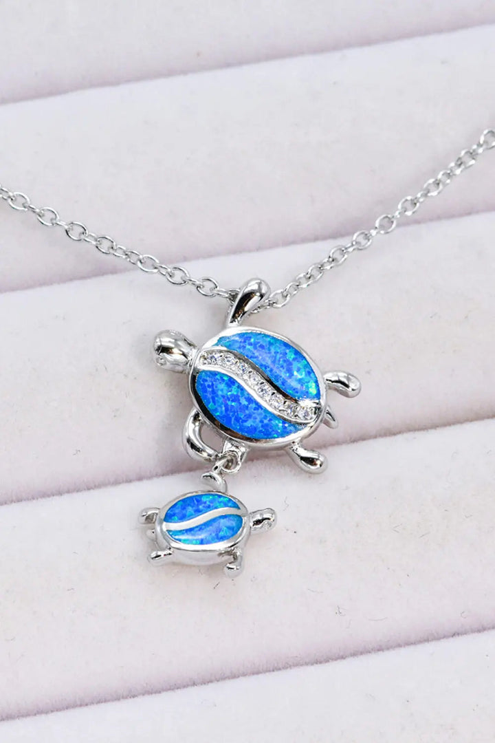 LOVCIA Opal Turtle Pendant Necklace