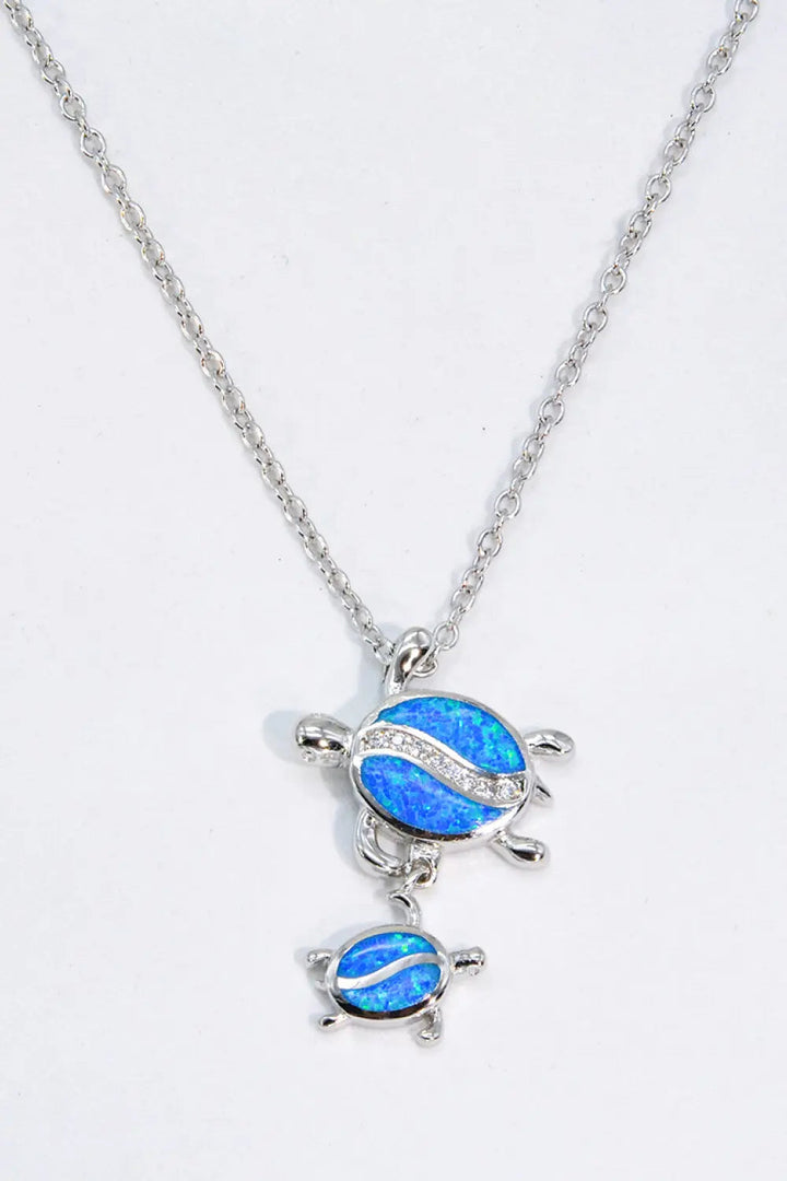 LOVCIA Opal Turtle Pendant Necklace