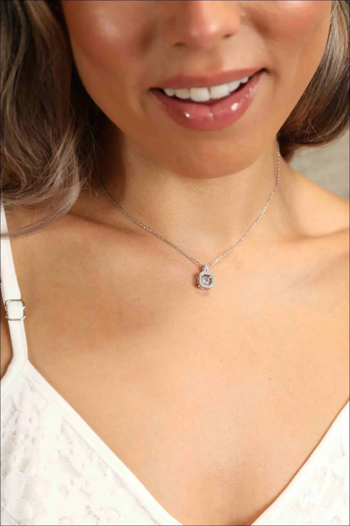 LOVCIA Adored Moissanite 925 Sterling Silver Necklace