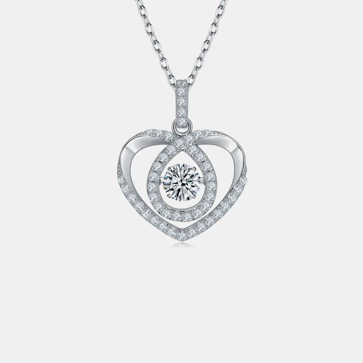 LOVCIA Moissanite 925 Sterling Silver Heart Shape Necklace