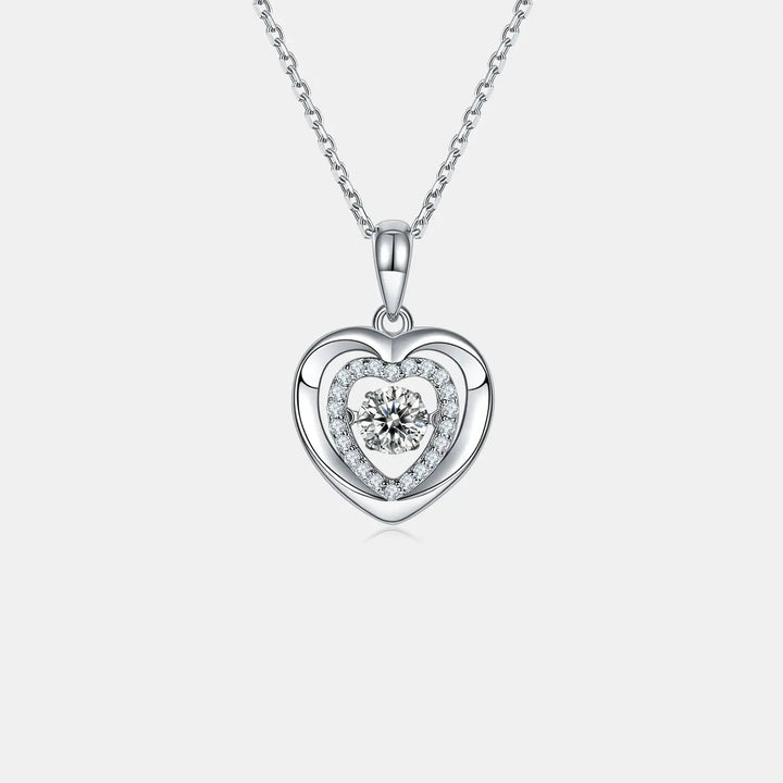 LOVCIA Moissanite 925 Sterling Silver Heart Necklace