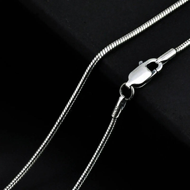 23.6" Snake Chain 925 Sterling Silver Necklace LOVCIA