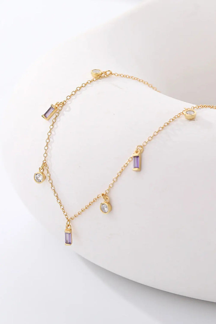 LOVCIA 18K Gold Plated Multi-Charm Chain Necklace