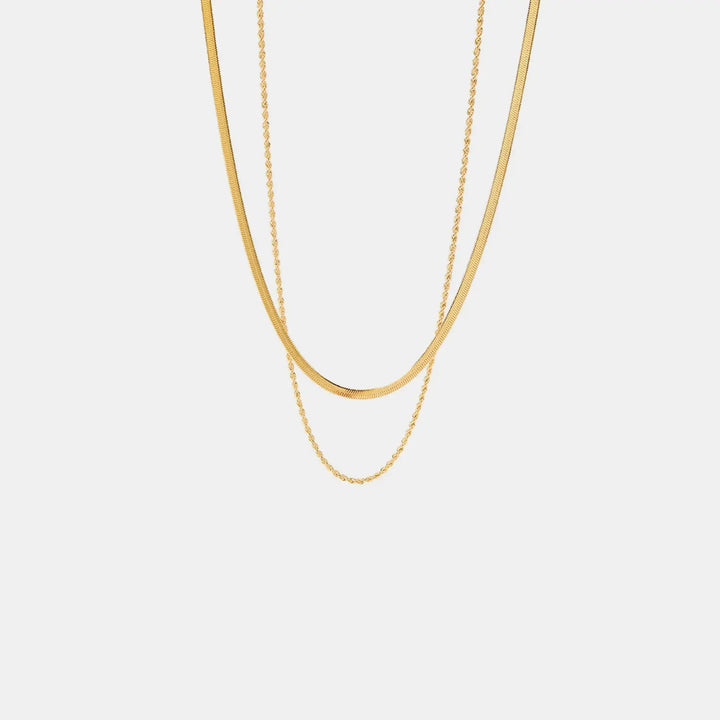 18K Gold-Plated Double-Layered Necklace LOVCIA