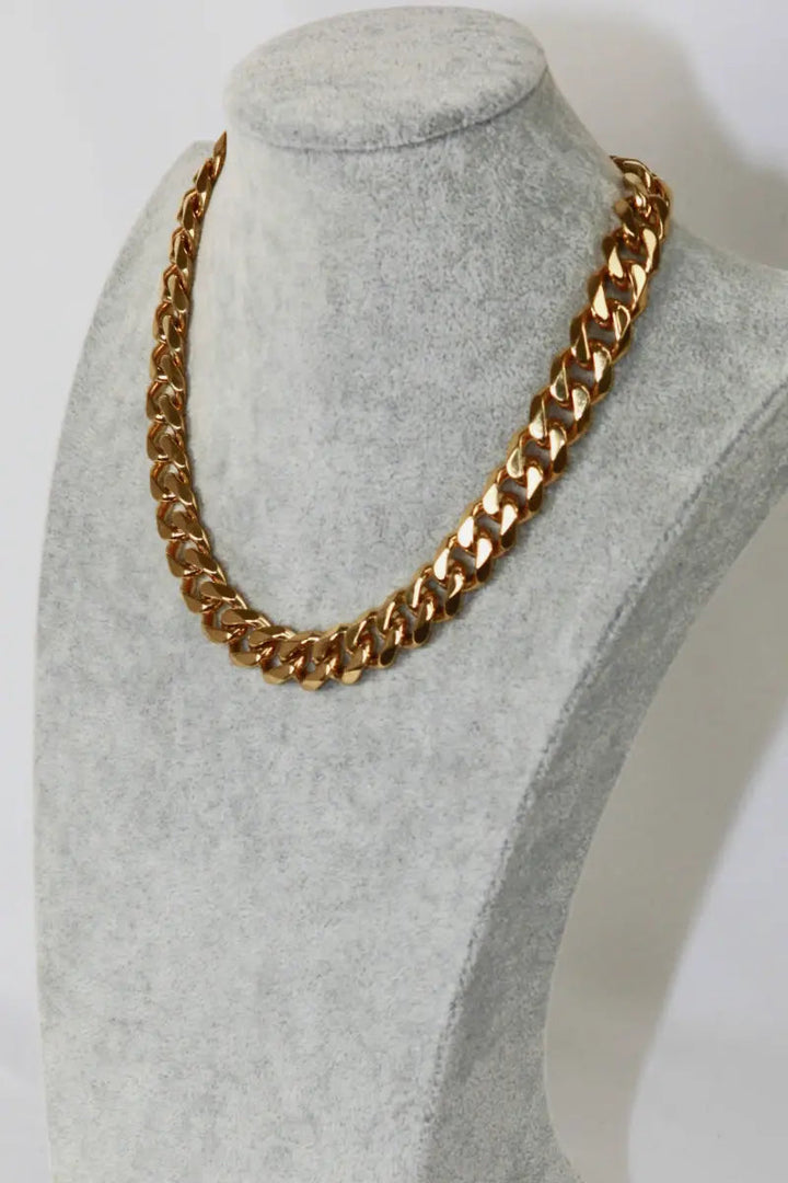 LOVCIA Thick Curb Chain Stainless Steel Necklace