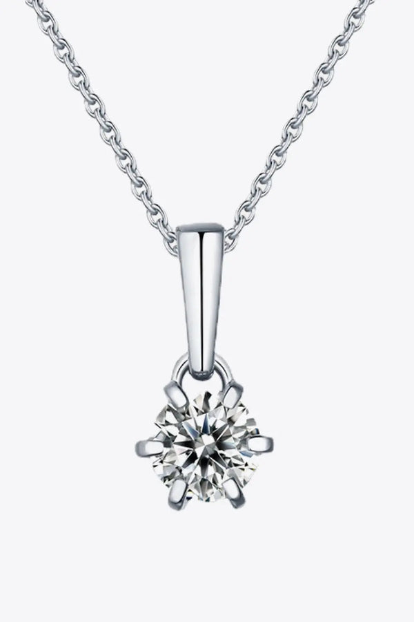 LOVCIA 2 Carat 6-Prong Moissanite Pendant Necklace