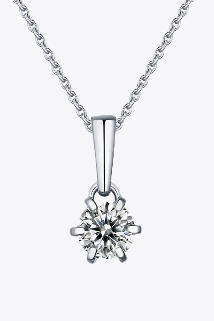 2 Carat 6-Prong Moissanite Pendant Necklace LOVCIA