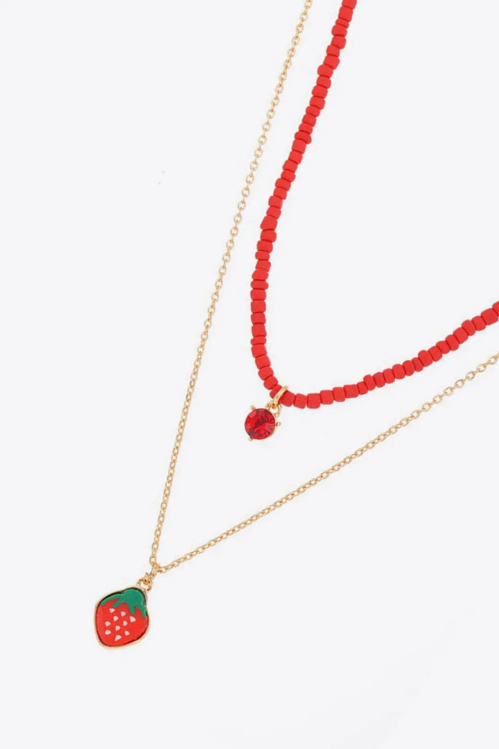 LOVCIA Fruit Pendant Double-Layered Necklace