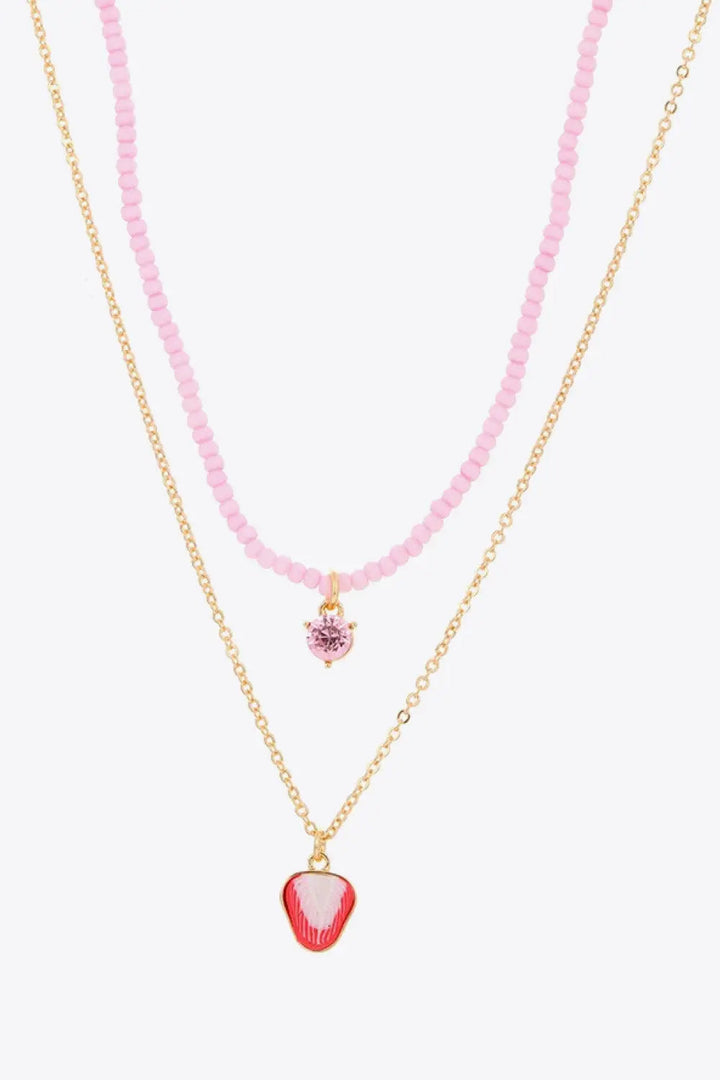 LOVCIA Fruit Pendant Double-Layered Necklace