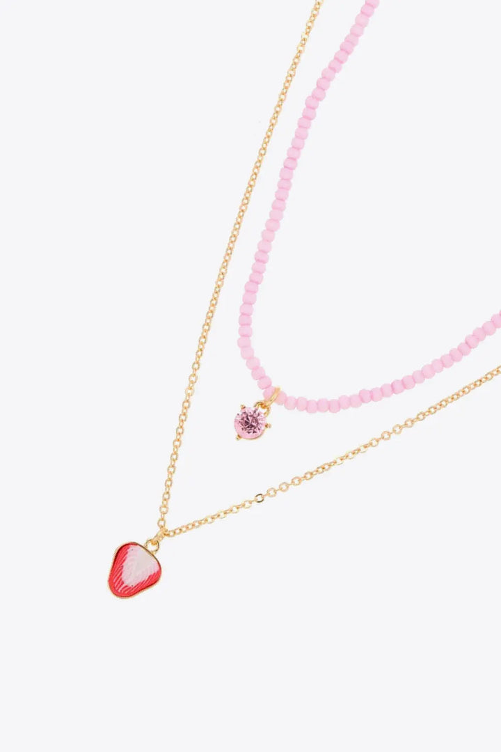 LOVCIA Fruit Pendant Double-Layered Necklace