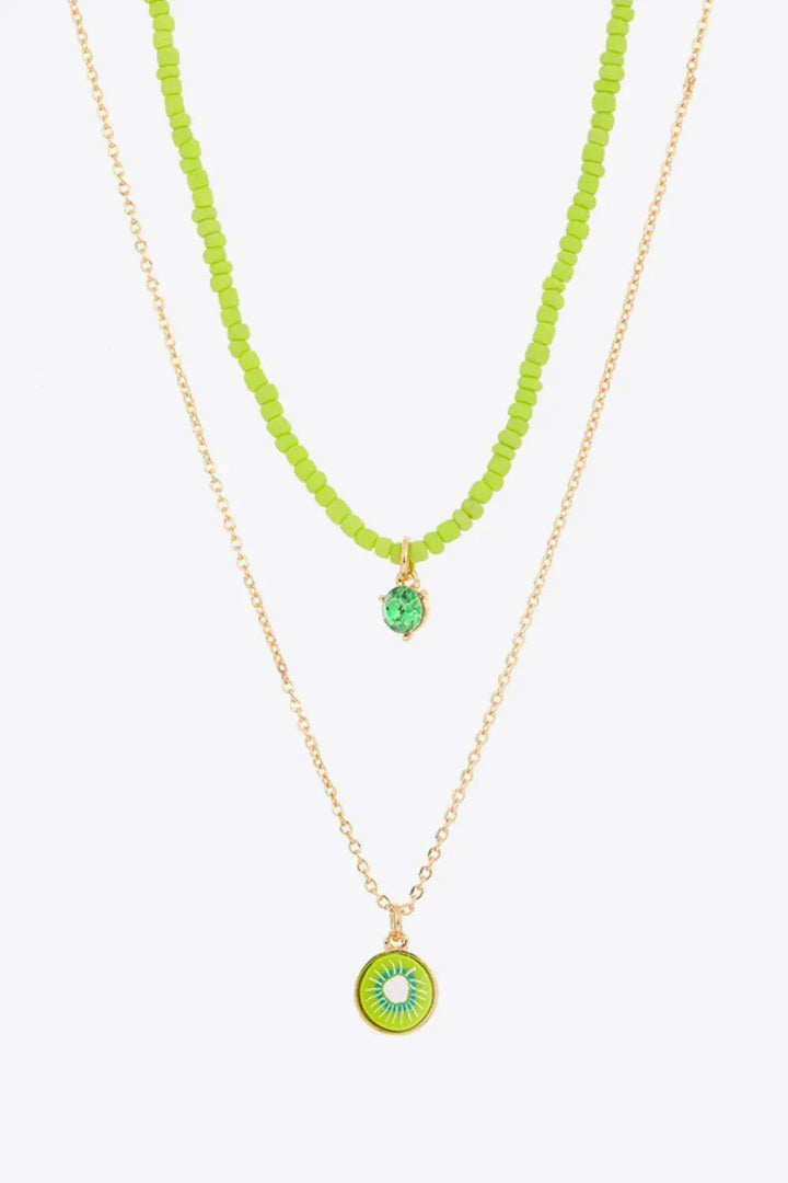 LOVCIA Fruit Pendant Double-Layered Necklace